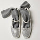 Square Toe Mary Jane Distressed Metallic Leather