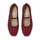 Square Toe Mary Jane Sateen Rhinestones