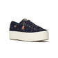 Triple Up Chambray Floral Jacquard Charm Lace-Up