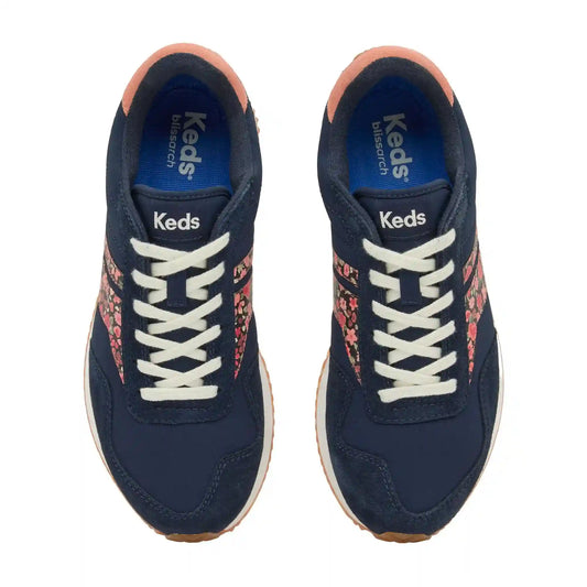 Rena Nylon/Suede Ditsy Rose Lace-Up