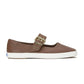 Square Toe Mary Jane Leather Grommet Buckle