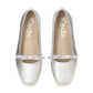 Square Toe Mini Bow Metallic Leather