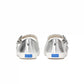 Square Toe Mary Jane Grommet Metallic Leather