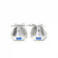 Square Toe Mini Bow Metallic Leather