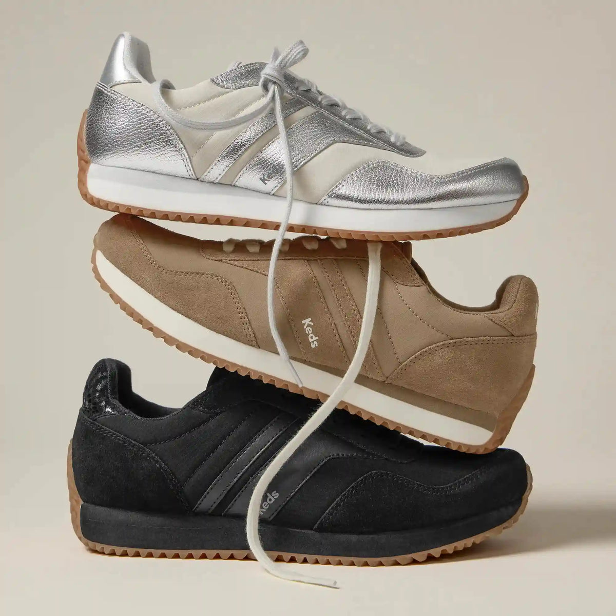Rena Nylon/Suede Lace-Up