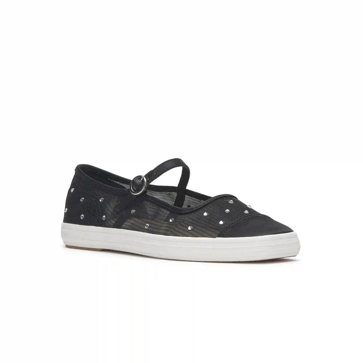 Square Toe Mary Jane Sheer Mesh Jewels