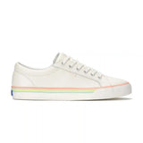 Jump Kick Leather Foxing Stripe Lace-Up