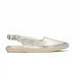 Point Slingback Metallic Leather Jute Foxing