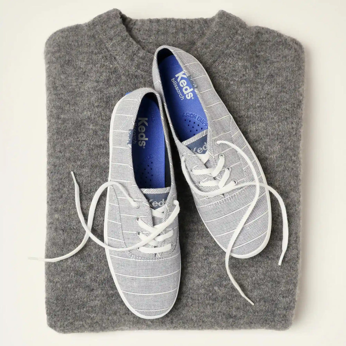 Champion Chambray Lurex Stripe Lace-Up