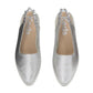 Point Slingback Washed Metallic Leather