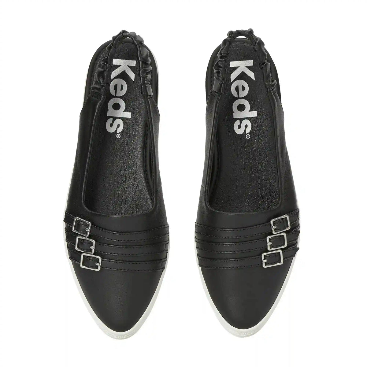 Point Slingback Leather Deco Buckles