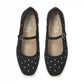 Square Toe Mary Jane Sateen Rhinestones